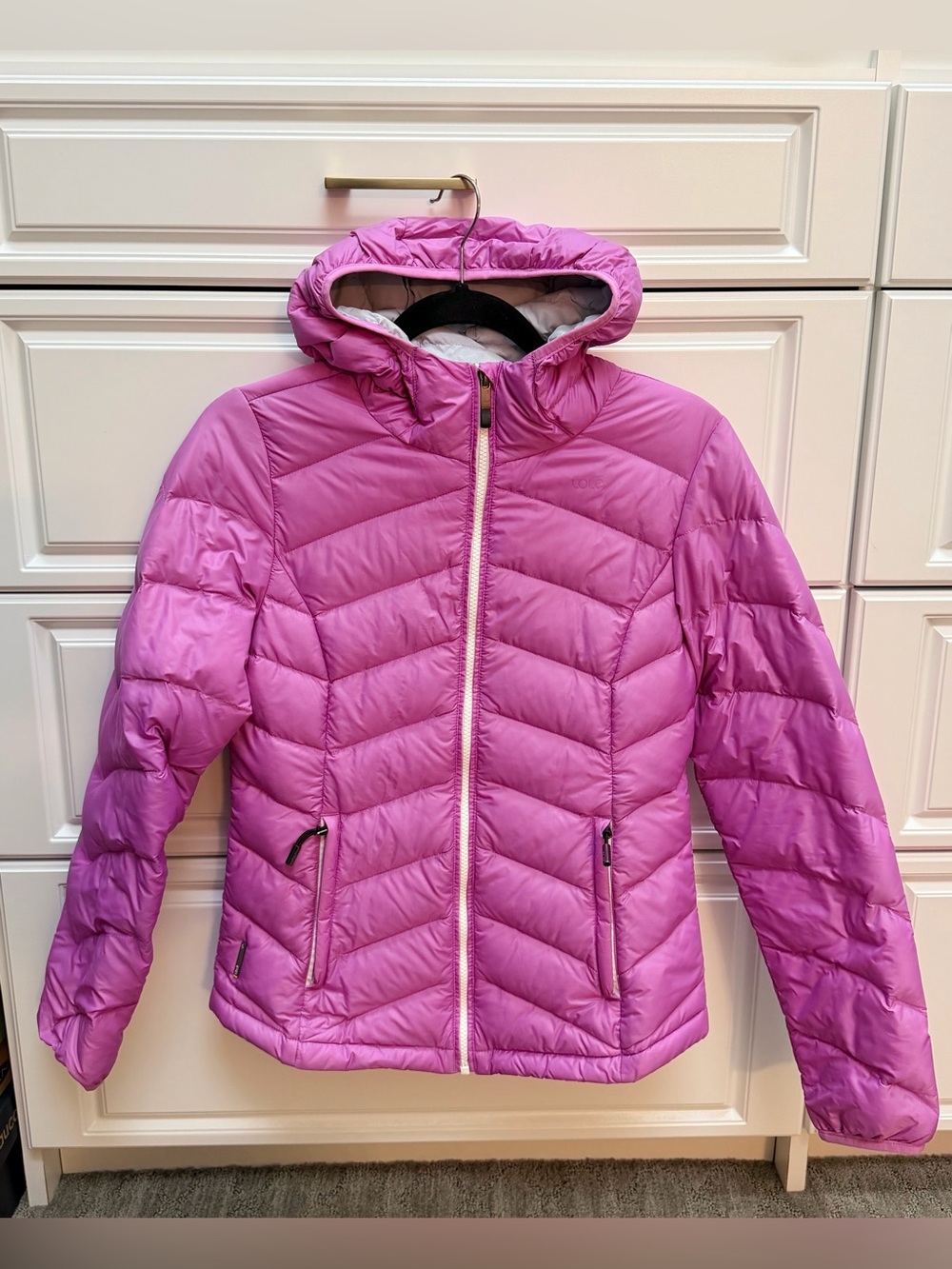Lole Emine Women's Bright Purple Shade Hooded Quilted Puffer Jacket